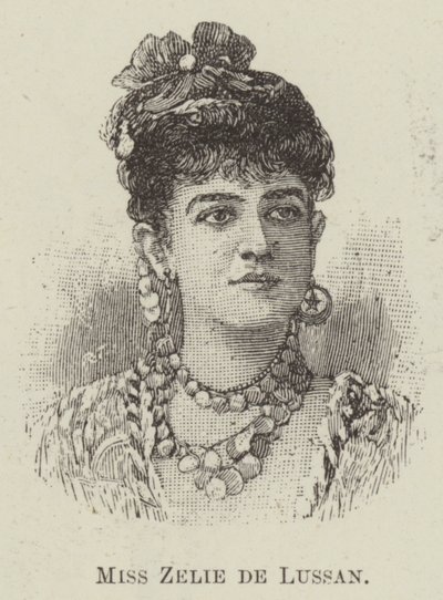 Bayan Zelie de Lussan (gravür) by English School
