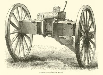 Makineli tüfek, önden görünüm, Ağustos 1870 by English School