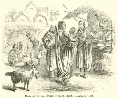Doğudaki Çocukları Taşıma Şekli, Isaiah, lxvi, 12 by English School