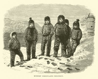 Modern Grönland Çocukları by English School