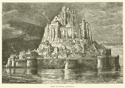 Mont St Michel, Normandiya (gravür) by English School