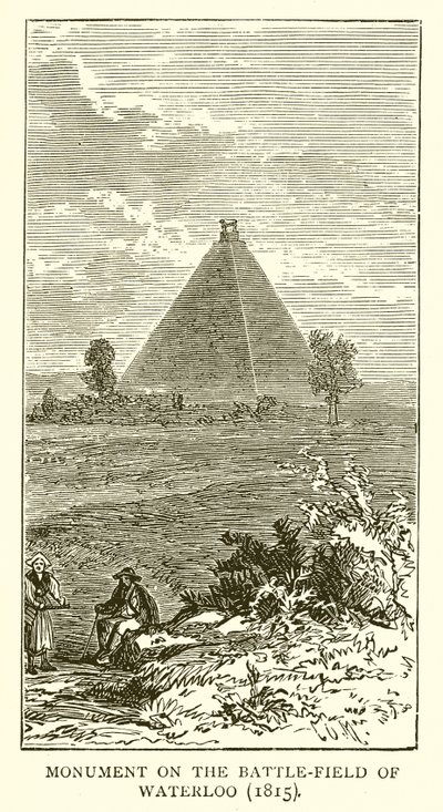 Waterloo Savaş Alanı Anıtı (1815) by English School