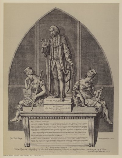 William Beckford Anıtı, iki kez Londra Belediye Başkanı John Francis Moore, Guildhall, Londra Şehri by English School