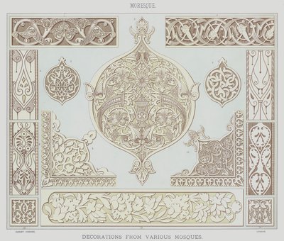 Moresque, Çeşitli camilerden süslemeler by English School