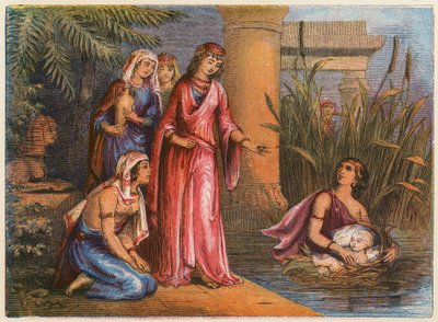 Musa sazlıklarda (renkli taş baskı) by English School
