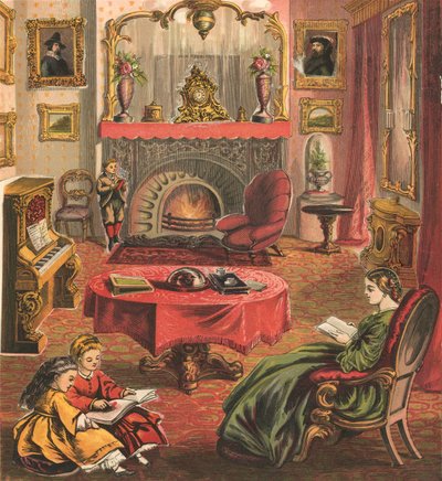 Anne ve çocuklar oturma odasında by English School