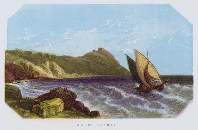 Carmel Dağı (renkli lito) by English School