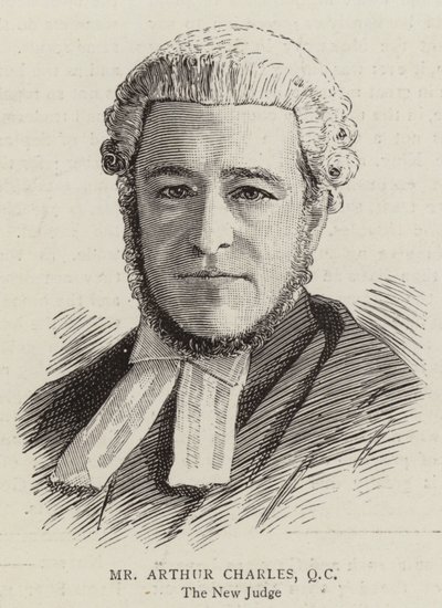 Bay Arthur Charles, QC (gravür) by English School