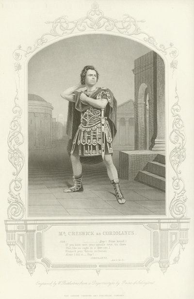 Bay Creswick Coriolanus, Coriolanus, Perde V, Sahne III olarak by English School