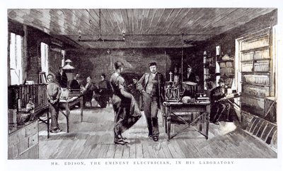 Bay Edison (1847-1931), Seçkin Elektrikçi, Laboratuvarında by English School