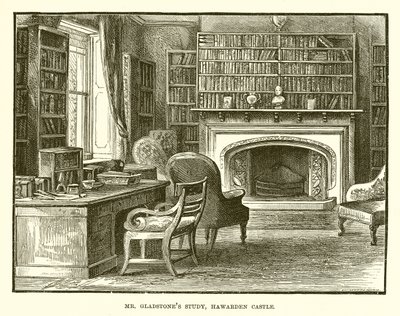 Bay Gladstones Çalışması, Hawarden Kalesi by English School