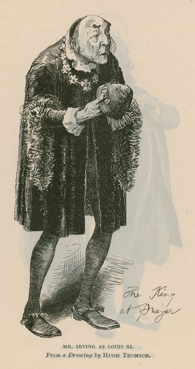Bay Henry Irving, aktör, Louis XI olarak by English School