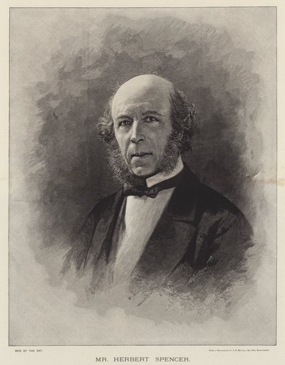 Bay Herbert Spencer (gravür) by English School