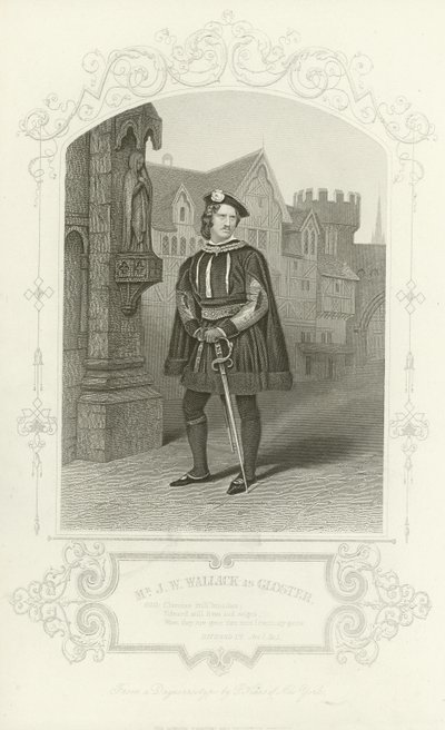 Bay JW Wallack Gloster, Richard III, Perde I, Sahne I olarak by English School