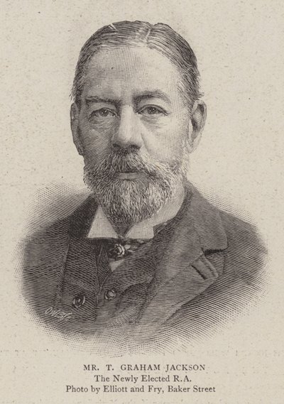 Bay T Graham Jackson (gravür) by English School