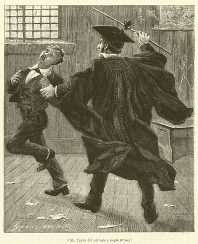 "Bay Taylor tek bir vuruş bile yapmadı" (gravür) by English School