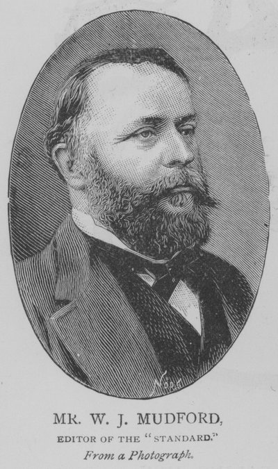 Bay WJ Mudford, "Standart"ın Editörü (gravür) by English School