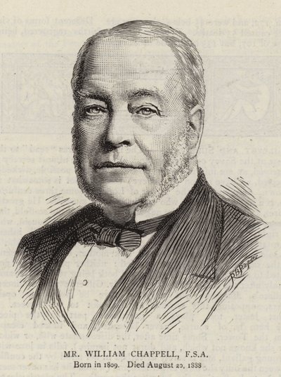 Bay William Chappell, FSA (gravür) by English School