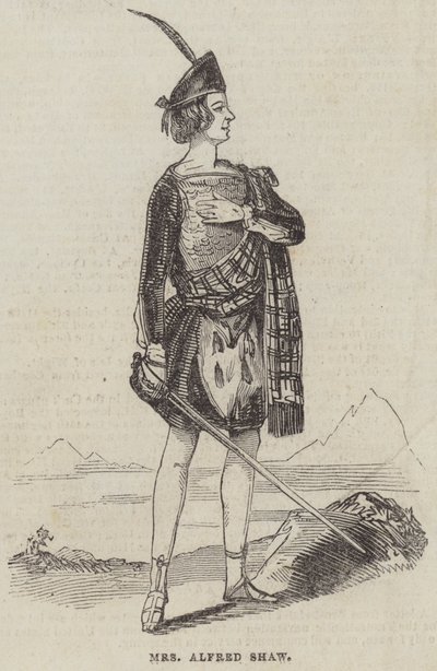 Bayan Alfred Shaw (gravür) by English School