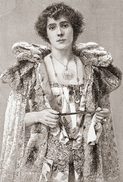 The Strand Magazine'den Bayan Patrick Campbell, 1897'de yayınlandı. by English School