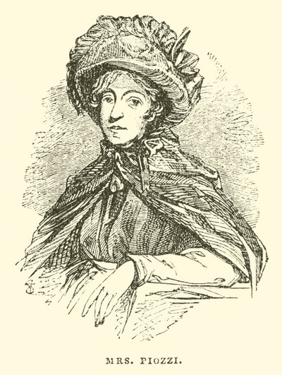 Bayan Piozzi (gravür) by English School