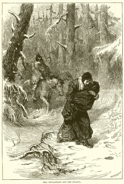 Bayan Rowlandson ve Kızılderililer by English School