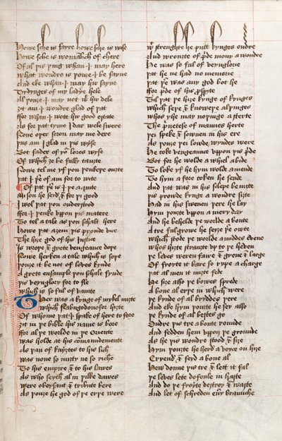 Ms326 f25r, John Gower tarafından Confessio Amantis (parşömen üzerine kalem ve mürekkep) by English School