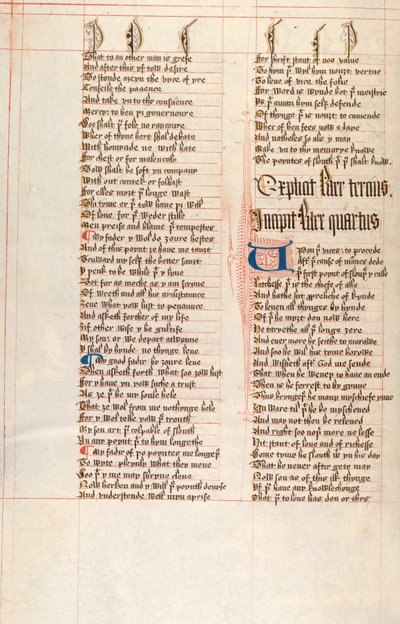 Ms326 f66v, John Gower tarafından Confessio Amantis (parşömen üzerine kalem ve mürekkep) by English School