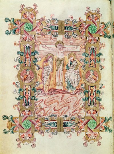 Ms 274 (Y-6) fol.71v The Crucifixion, Jumieges