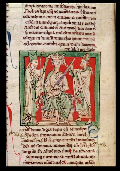 Ms 6712 (A.6.89) fol.133r King Stephen (c.1097-1154), Flores Historiarum