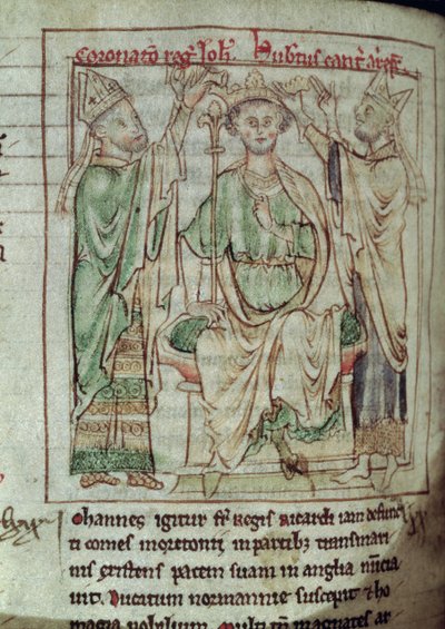 Ms 6712 (A.6.89) fol.144v King John (1167-1216), Flores Historiarum