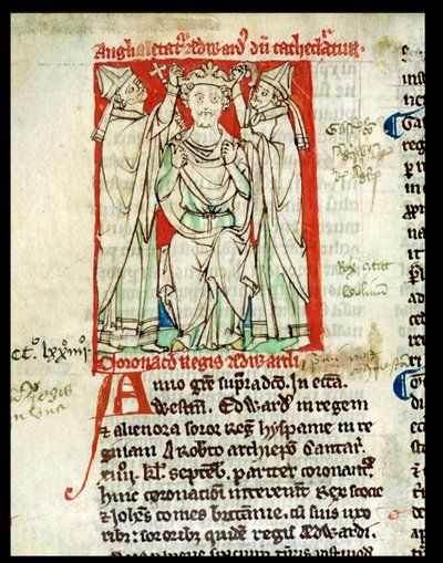 Ms 6712 (A.6.89) fol.247v Edward I (1239-1307), Flores Historiarum