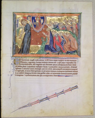 Ms L.A. 139-Lisboa fol.28 7. melek trompet çalıyor ve 24 Elders Tanrı
