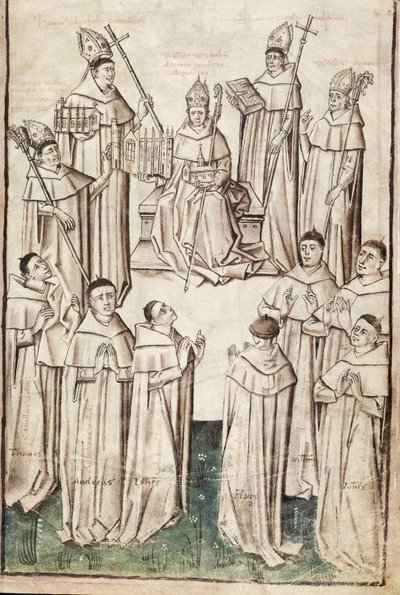 Bayan New Coll 288, f4r. (Chaundler el yazması), Wykeham