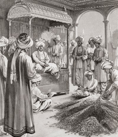 Muhammed bin Tughluq jeton para birimi veriyor by English School