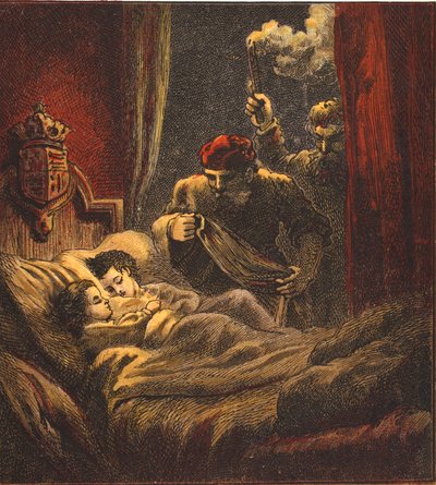 Küçük Prenslerin Cinayeti, pub. 1890 (renkli litografi) by English School