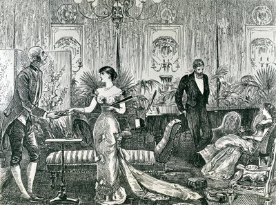 Evde Müzik (gravür) by English School