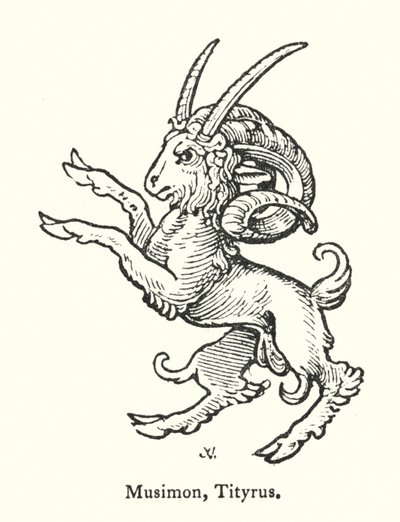 Musimon, Tityrus (gravür) by English School