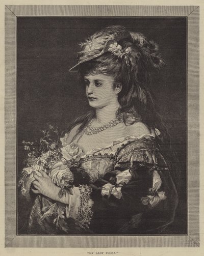 Leydim Flora (gravür) by English School