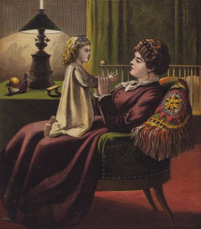 Annem (renkli taş baskı) by English School