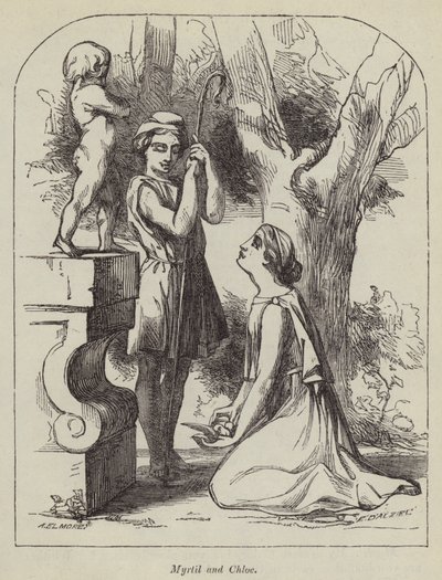 Myrtil ve Chloe (gravür) by English School