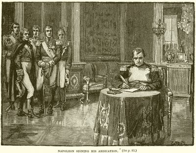 Napolyon tahttan çekilmesini imzaladı by English School