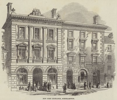 New Corn Exchange, Northampton (gravür) by English School