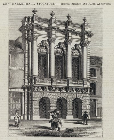 Yeni Pazar-Hall, Stockport (gravür) by English School