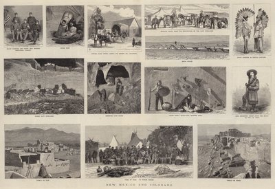 New Mexico ve Colorado (gravür) by English School
