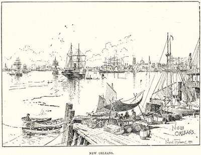 New Orleans (gravür) by English School