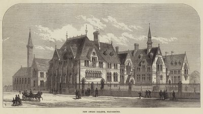 New Owens College, Manchester (gravür) by English School