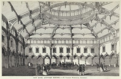 Yeni Çatı, Anvers Borsası (gravür) by English School