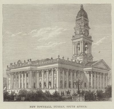 New Townhall, Durban, Güney Afrika (gravür) by English School