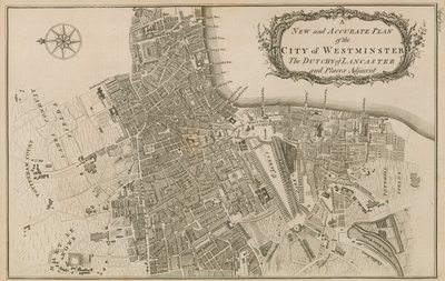 Westminster Şehri, Lancaster Dükalığı ve bitişiğindeki yerlerin yeni ve doğru planı by English School